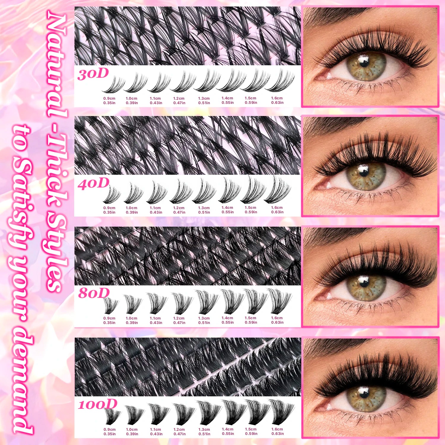 Kit extension faux cils 9-16mm